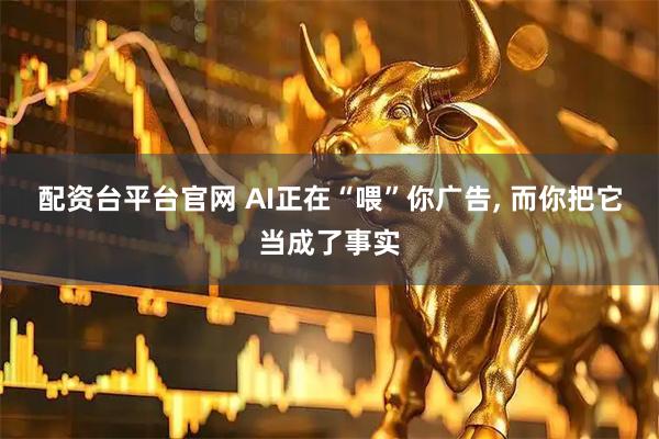 配资台平台官网 AI正在“喂”你广告, 而你把它当成了事实